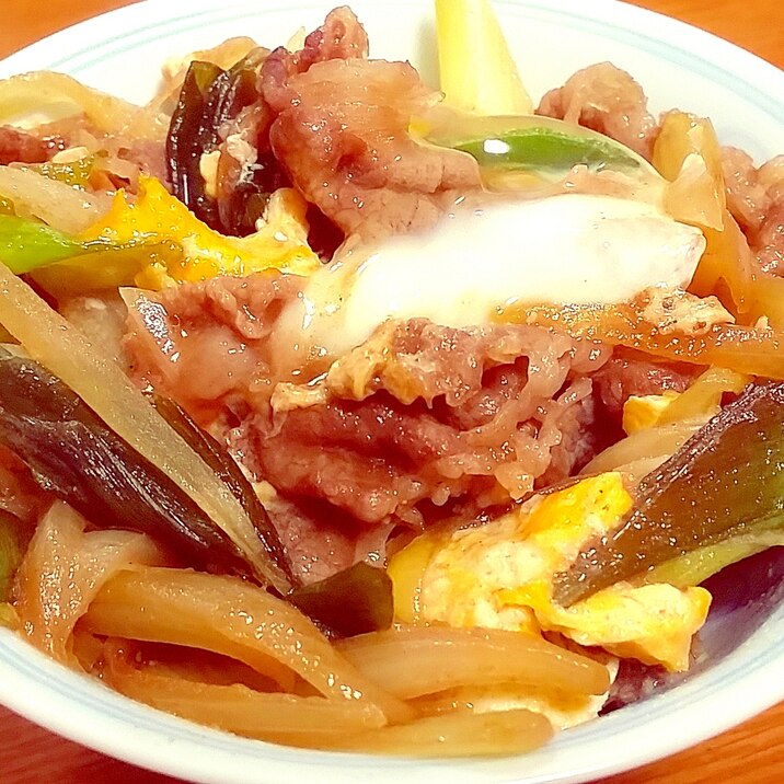 ごはんがススム！！牛肉と卵の他人丼☆